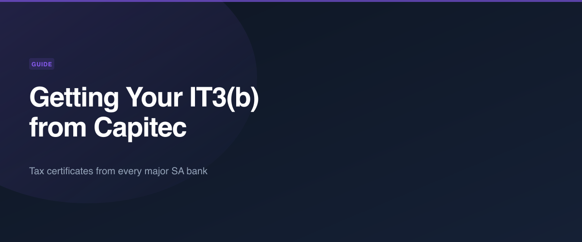 Getting an IT3(b) tax certificate from Capitec