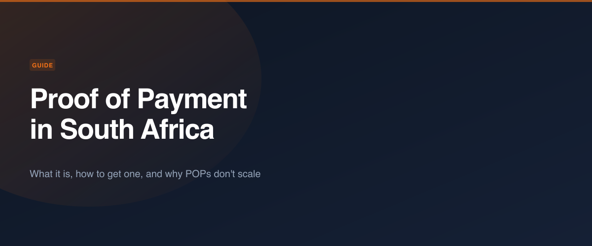 Proof of payment in South Africa